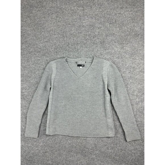 Kut from the Kloth Sweater Women's Small Gray Cable Knit Pullover V Neck - Picture 1 of 7